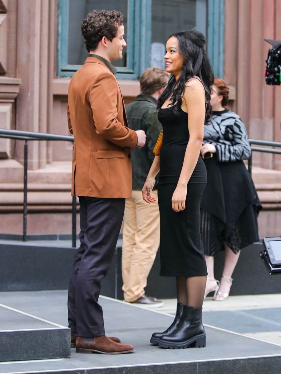 whitney peak and eli brown are seen at the film set of the news photo 1617036176