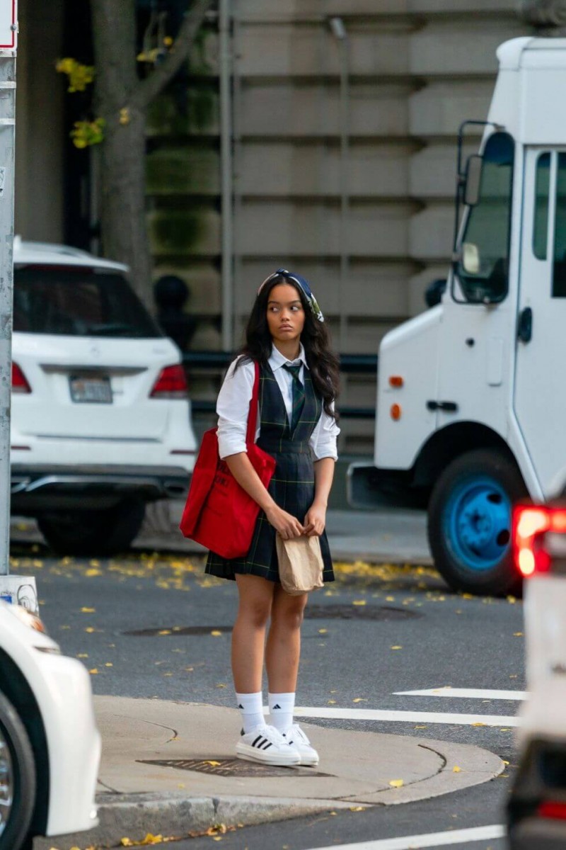 whitney peak is seen filming for gossip girl outside the news photo 1617035698