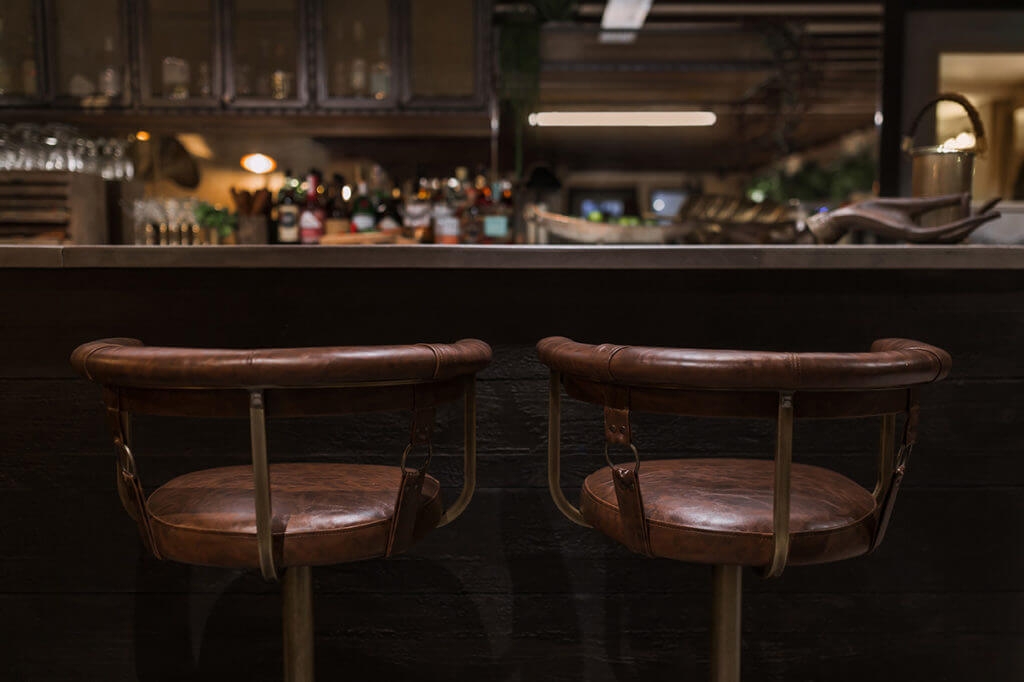 khai khai smoke play indian newcastle restaurant bar stools leather buckle detail 1024x682 1
