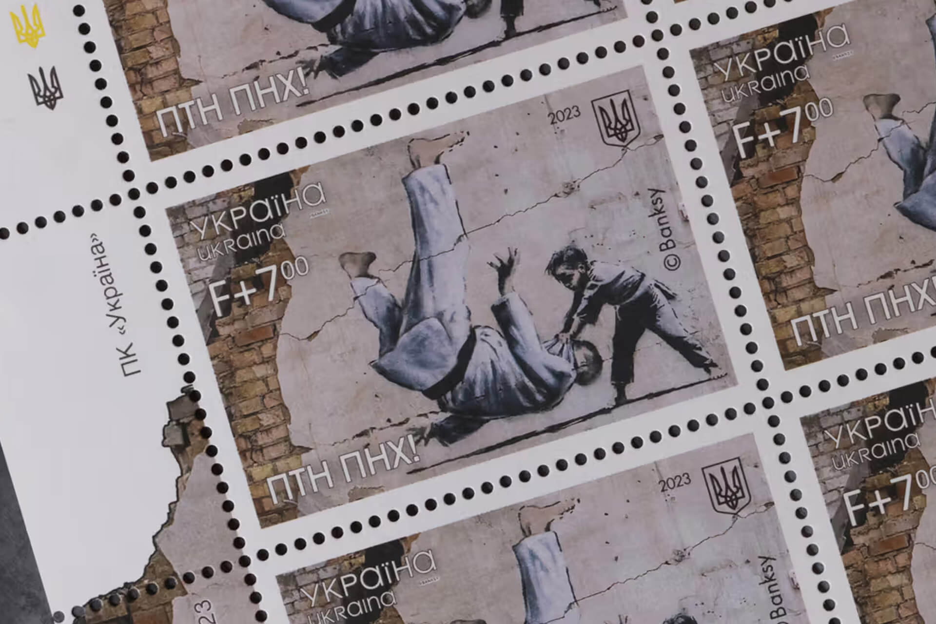 banksy ukraine stamp