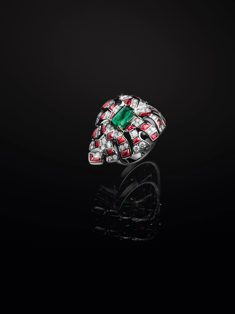 louis vuitton high jewellery deep time ii still life ring plants