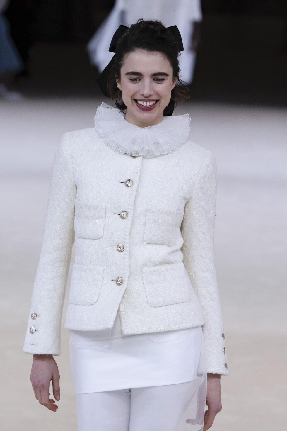 margaret qualley walks the runway during the chanel haute