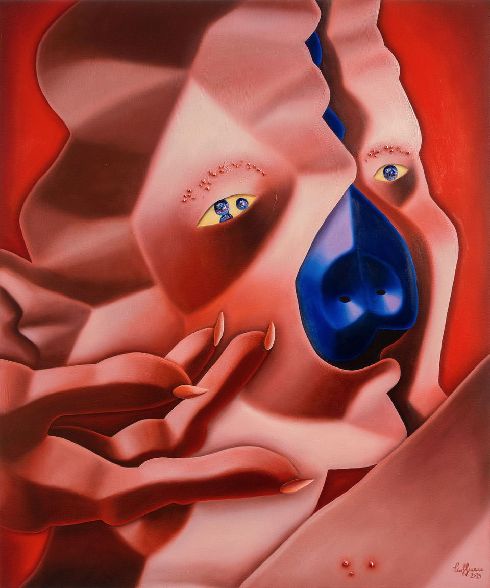 Cathrin Hoffman A Great Sedative Cause It's Comfortable 120x100 oil on canvas 2024 CH